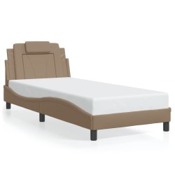 Cadre de lit sans matelas cappuccino 80x200 cm similicuir 