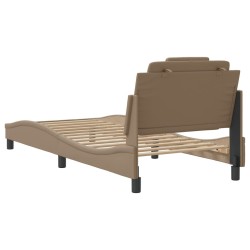 Cadre de lit sans matelas cappuccino 80x200 cm similicuir 