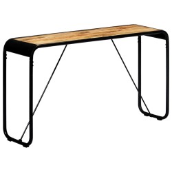 Table console 140 x 35 x 76 cm Bois de manguier massif brut 