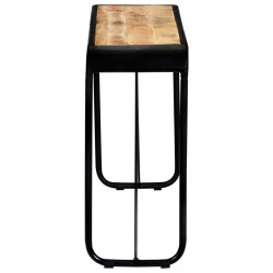 Table console 140 x 35 x 76 cm Bois de manguier massif brut 