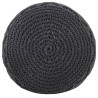 Pouf fait à la main en macramé Anthracite 45x30 cm Coton 