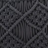 Pouf fait à la main en macramé Anthracite 45x30 cm Coton 