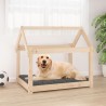 Lit pour chien 81x60x70 cm Bois de pin solide 