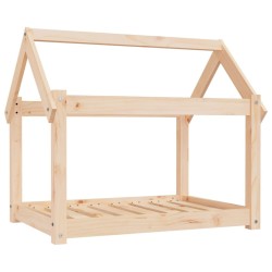 Lit pour chien 81x60x70 cm Bois de pin solide 