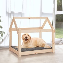 Lit pour chien 81x60x70 cm Bois de pin solide 