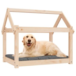 Lit pour chien 81x60x70 cm Bois de pin solide 