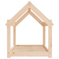 Lit pour chien 81x60x70 cm Bois de pin solide 
