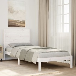 Cadre de lit extra long sans matelas 100x220 cm bois massif 