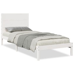 Cadre de lit extra long sans matelas 100x220 cm bois massif 