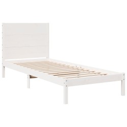 Cadre de lit extra long sans matelas 100x220 cm bois massif 
