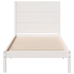 Cadre de lit extra long sans matelas 100x220 cm bois massif 