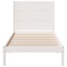 Cadre de lit extra long sans matelas 100x220 cm bois massif 