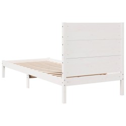 Cadre de lit extra long sans matelas 100x220 cm bois massif 