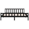 Cadre de lit sans matelas noir bois massif 200x200 cm 