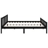 Cadre de lit sans matelas noir bois massif 200x200 cm 