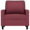 Fauteuil Rouge bordeaux 60 cm Tissu 
