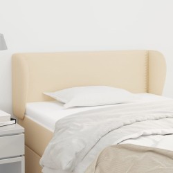 Tête de lit avec oreilles Crème 103x23x78/88 cm Tissu 