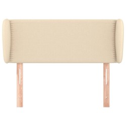 Tête de lit avec oreilles Crème 103x23x78/88 cm Tissu 