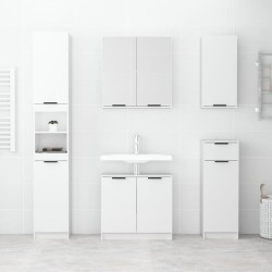 Armoire à miroir de salle de bain Blanc brillant 64x20x67 cm 
