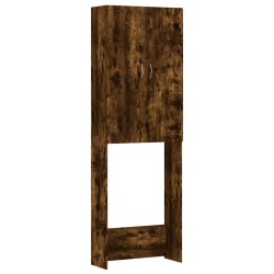 Meuble pour machine à laver Chêne fumé 64x25,5x190 cm 