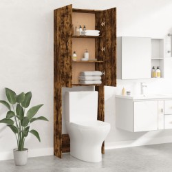 Meuble pour machine à laver Chêne fumé 64x25,5x190 cm 
