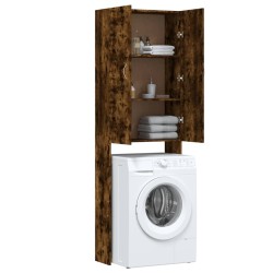 Meuble pour machine à laver Chêne fumé 64x25,5x190 cm 