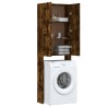 Meuble pour machine à laver Chêne fumé 64x25,5x190 cm 