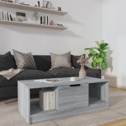 Table basse sonoma gris 102x50x36 cm bois d'ingénierie 