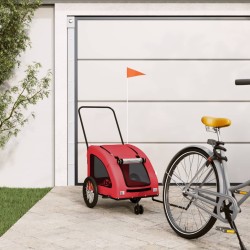 Remorque de vélo pour animaux de compagnie rouge 