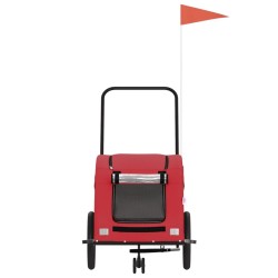 Remorque de vélo pour animaux de compagnie rouge 