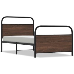 Cadre de lit sans matelas 107x203 cm chêne marron 