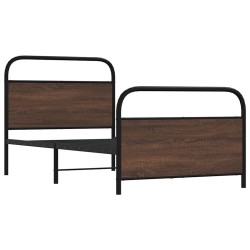 Cadre de lit sans matelas 107x203 cm chêne marron 