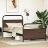 Cadre de lit sans matelas 107x203 cm chêne marron 