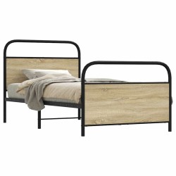 Cadre de lit sans matelas 107x203 cm chêne sonoma 