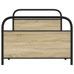 Cadre de lit sans matelas 107x203 cm chêne sonoma 