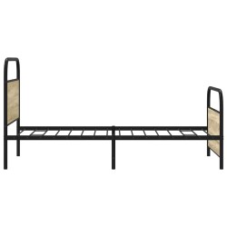 Cadre de lit sans matelas 107x203 cm chêne sonoma 