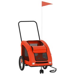 Remorque de vélo pour animaux de compagnie orange 