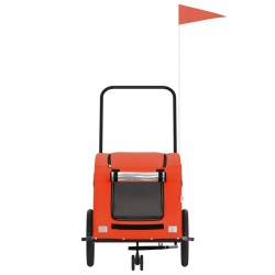 Remorque de vélo pour animaux de compagnie orange 