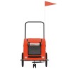 Remorque de vélo pour animaux de compagnie orange 