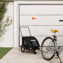 Remorque de vélo pour animaux de compagnie noir 