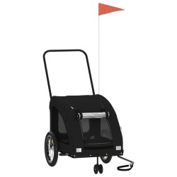 Remorque de vélo pour animaux de compagnie noir 