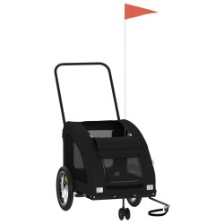 Remorque de vélo pour animaux de compagnie noir 