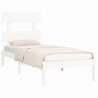 Cadre de lit sans matelas blanc 100x200 cm bois massif 