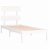 Cadre de lit sans matelas blanc 100x200 cm bois massif 