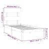 Cadre de lit sans matelas blanc 100x200 cm bois massif 