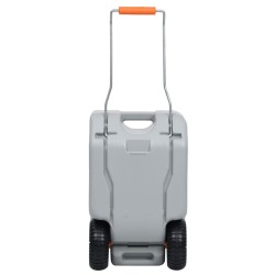 Réservoir d'eau sur roues pour camping 25 L Gris 