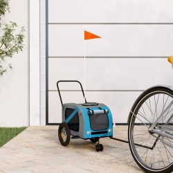 Remorque de vélo pour animaux de compagnie bleu et noir 
