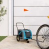 Remorque de vélo pour animaux de compagnie bleu et noir 