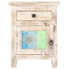 Table de chevet 40x30x50 cm Bois d'acacia brut 