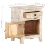 Table de chevet 40x30x50 cm Bois d'acacia brut 
